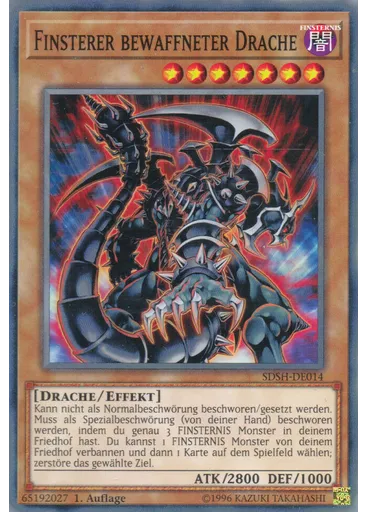 Finsterer bewaffneter Drache