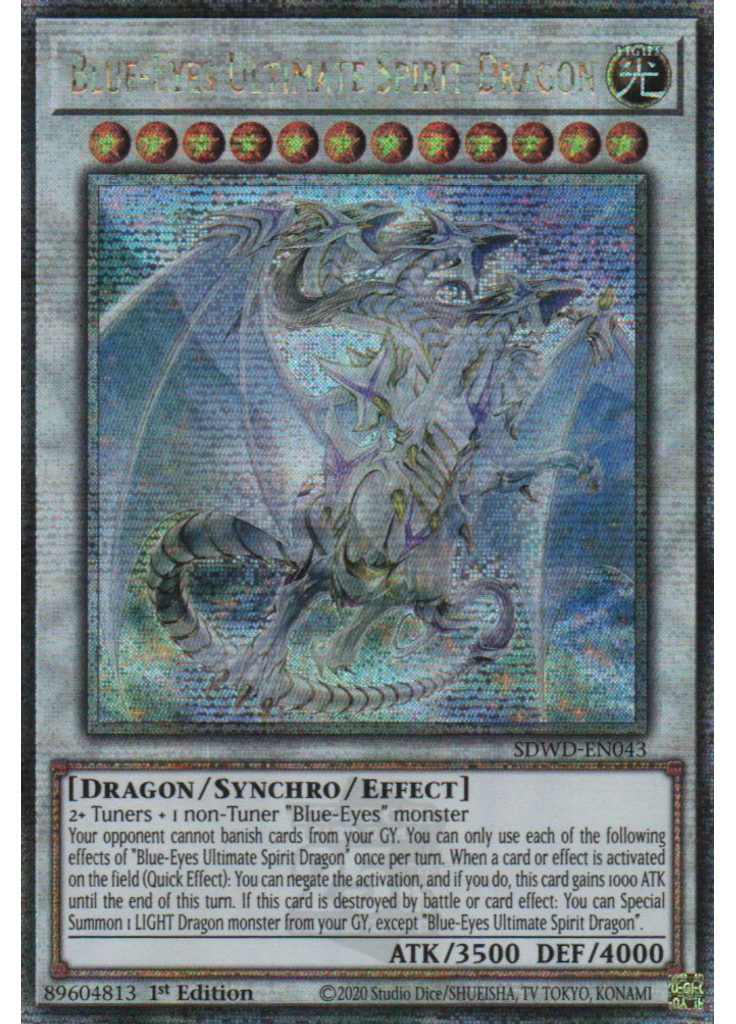Blue-Eyes Ultimate Spirit Dragon (Quarter Century Secret Rare 1st Edition)