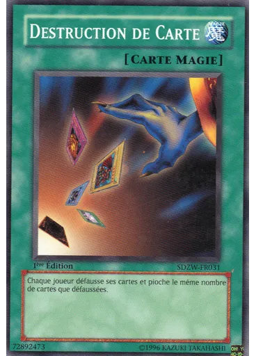 Destruction de Carte — Le Monde des Zombies Deck de Structure
