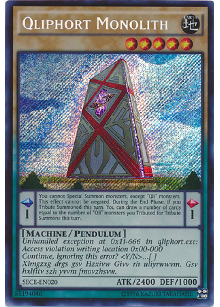 Qliphort Monolith (Secret Rare Unlimited)