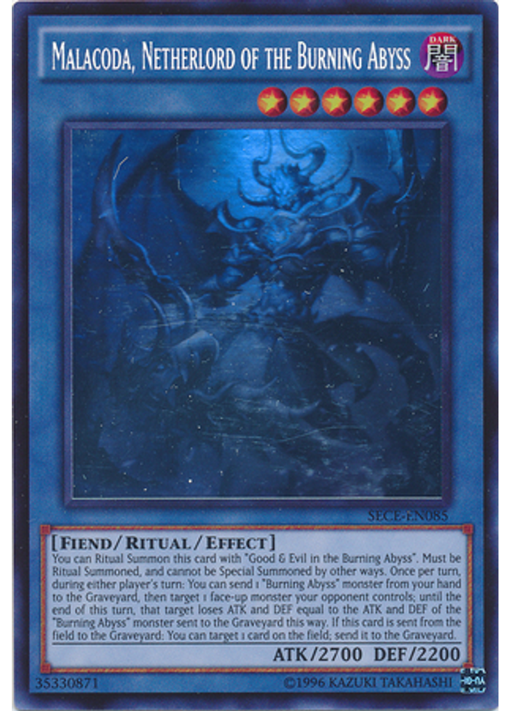 Malacoda, Netherlord of the Burning Abyss (Ghost Rare Unlimited)
