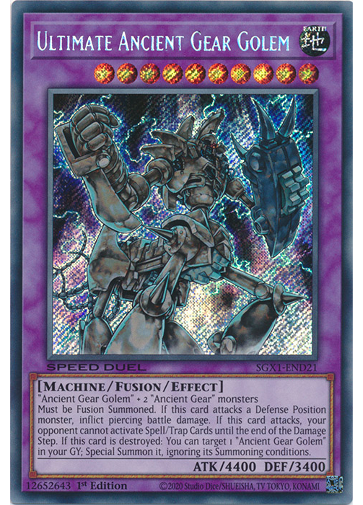 Ultimate Ancient Gear Golem (Secret Rare 1st Edition)