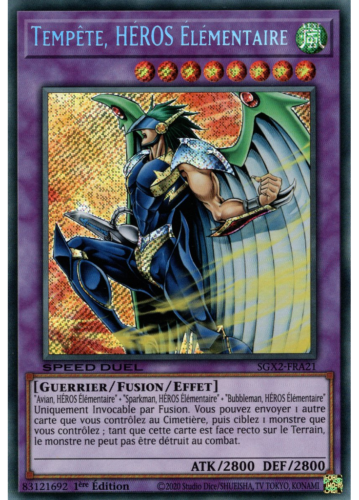 Tempête, HÉROS Élémentaire (Secret Rare 1st Edition)
