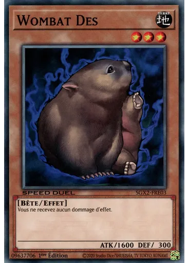 Wombat Des — Speed Duel GX : Le Paradoxe des Partiels