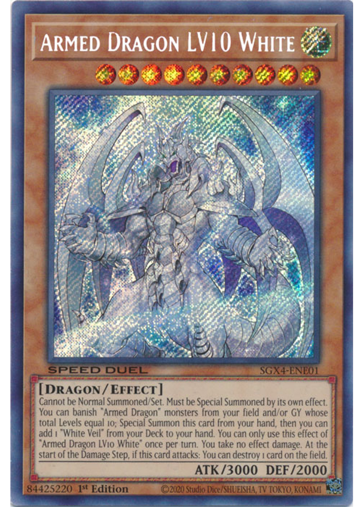 Armed Dragon LV10 White (Secret Rare 1st Edition)