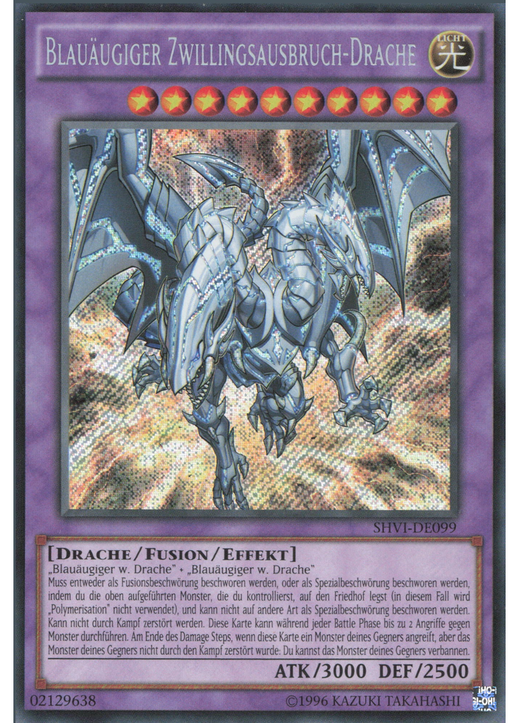 Blauäugiger Zwillingsausbruch-Drache (Secret Rare Unlimited)