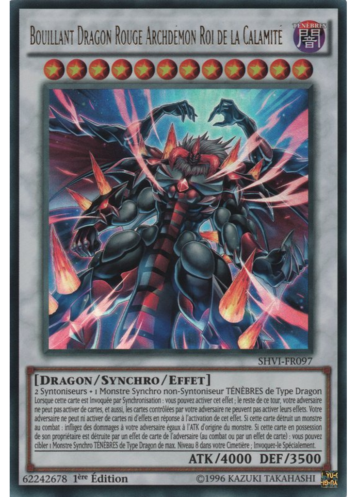 Bouillant Dragon Rouge Archdémon Roi de la Calamité