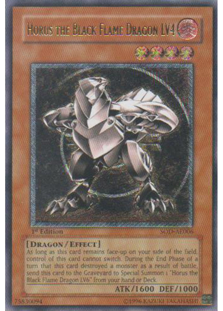 Horus the Black Flame Dragon LV4 (Ultimate Rare 1st Edition)