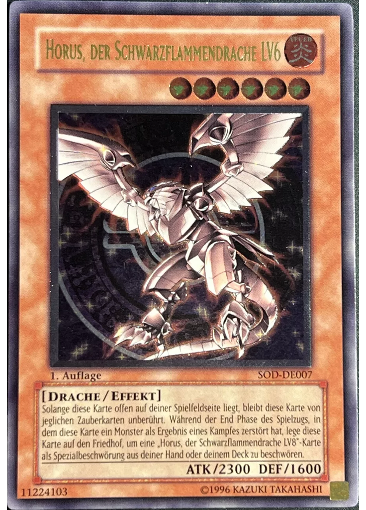 Horus, der Schwarzflammendrache LV6 (Ultimate Rare 1st Edition)