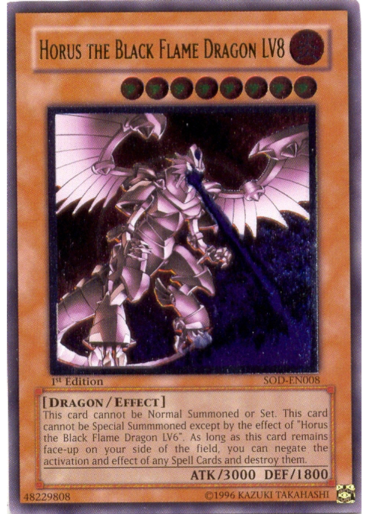 Horus the Black Flame Dragon LV8 (Ultimate Rare 1st Edition)