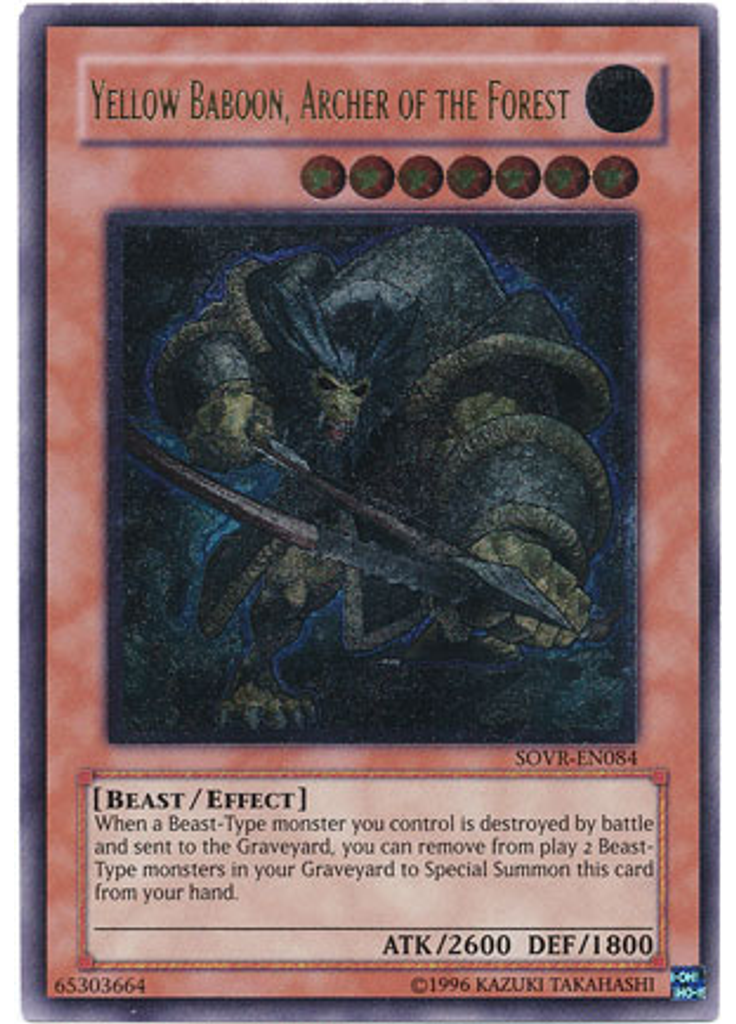 Yellow Baboon, Archer of the Forest (Ultimate Rare Unlimited)