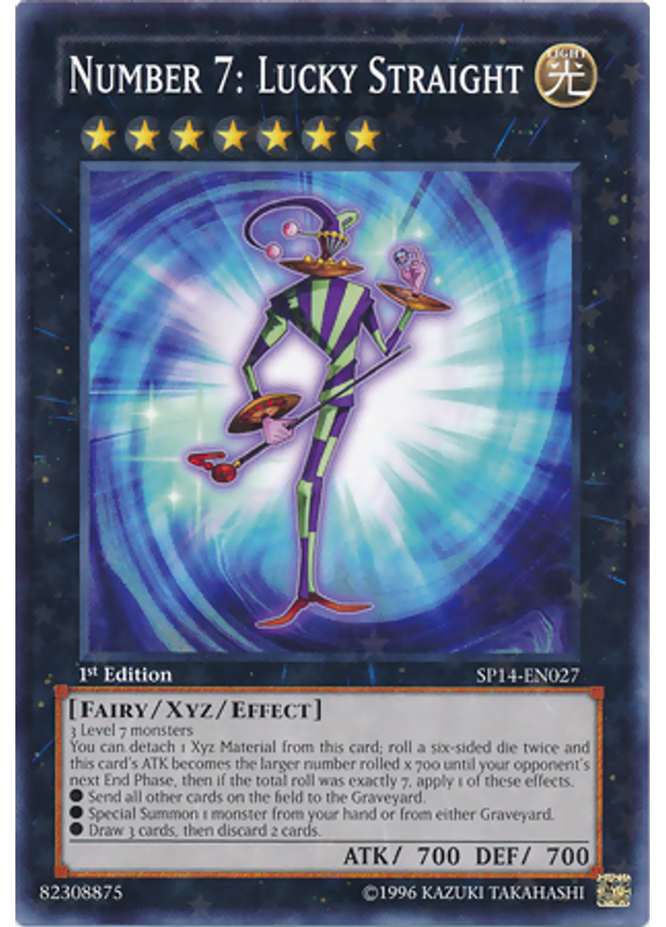 Number 7: Lucky Straight (Starfoil Rare 1st Edition)