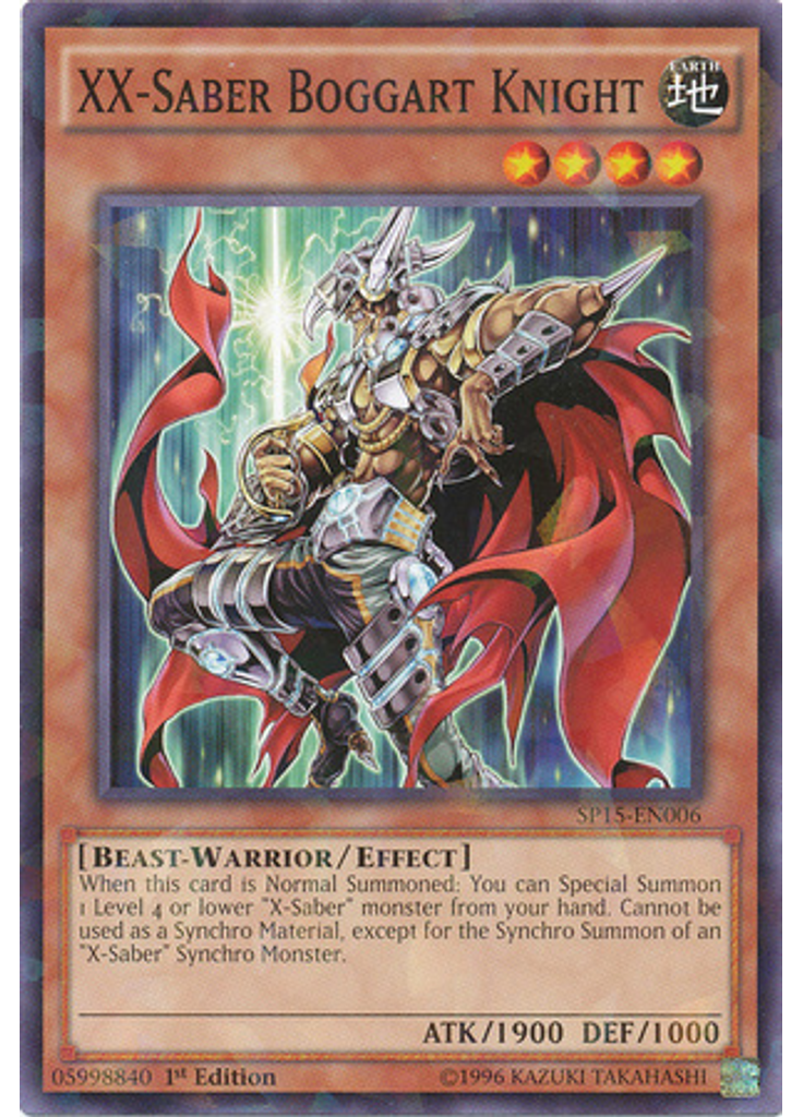 XX-Saber Boggart Knight (Shatterfoil Rare 1st Edition)