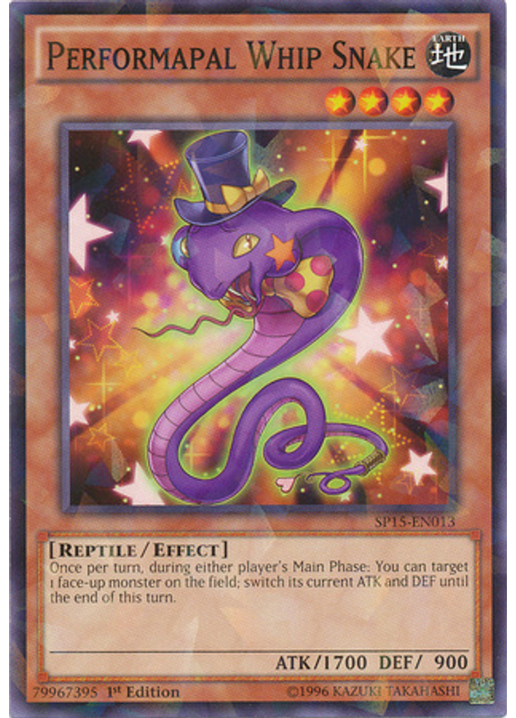 Performapal Whip Snake (Shatterfoil Rare 1st Edition)