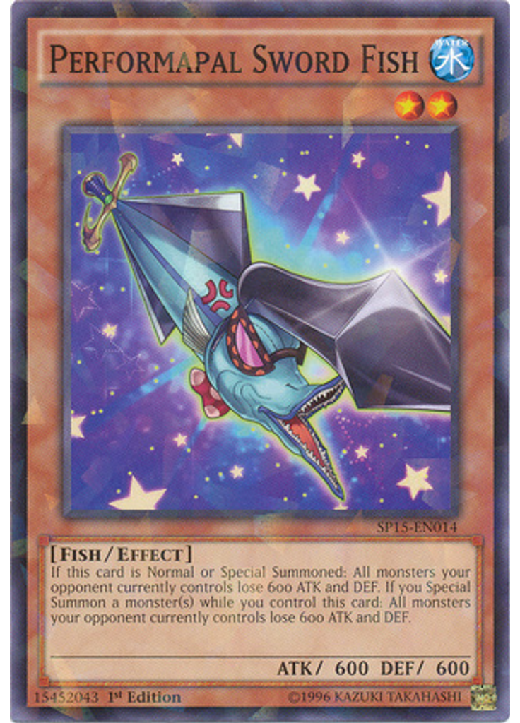 Performapal Sword Fish (Shatterfoil Rare 1st Edition)