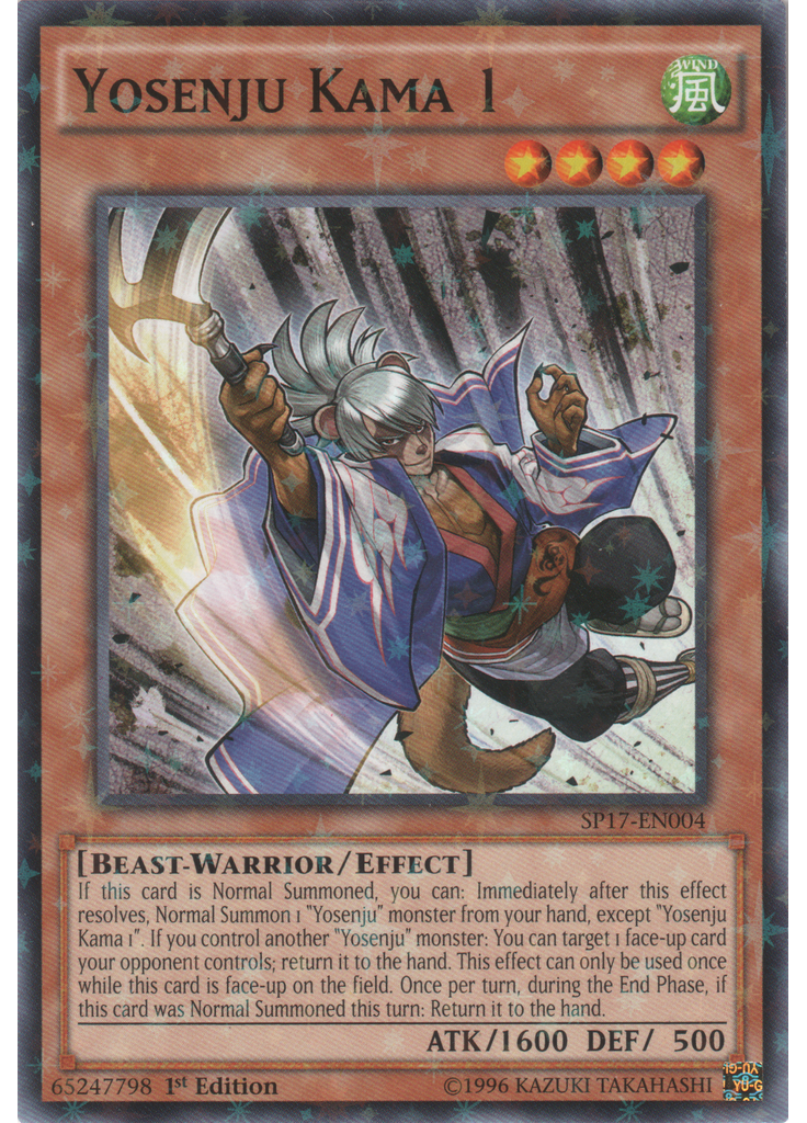 Yosenju Kama 1 (Starfoil Rare 1st Edition)
