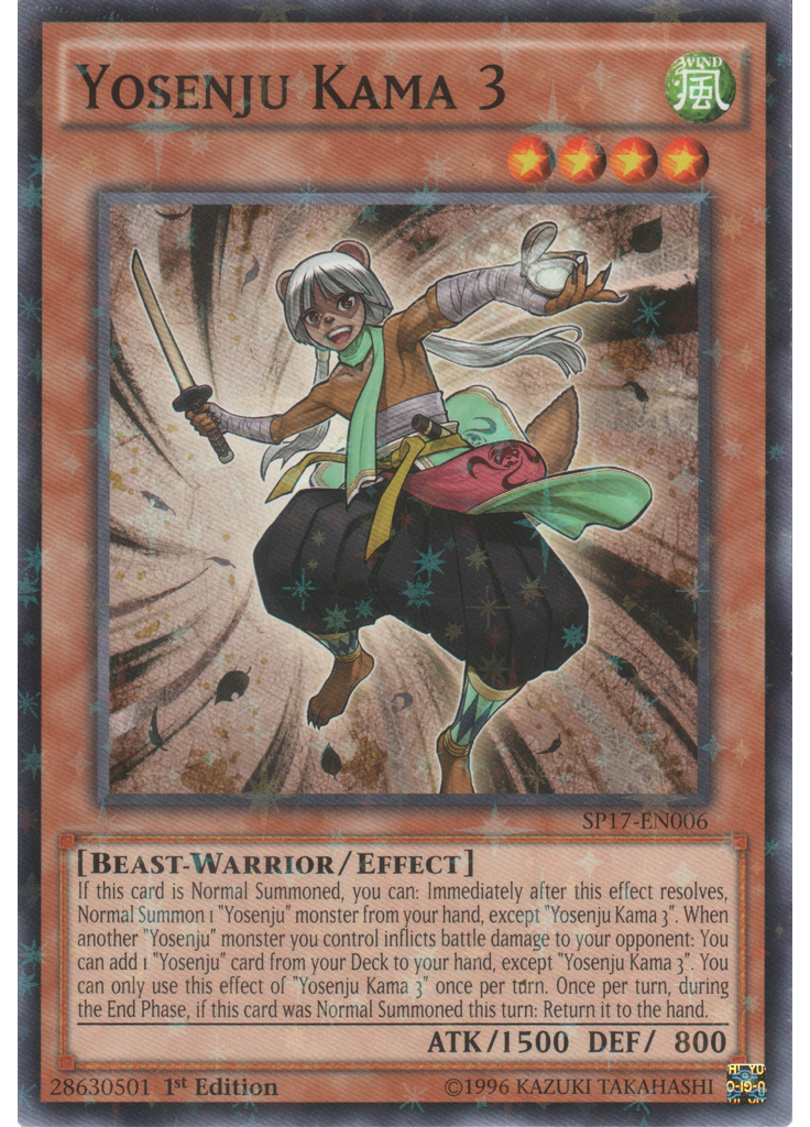 Yosenju Kama 3 (Starfoil Rare 1st Edition)