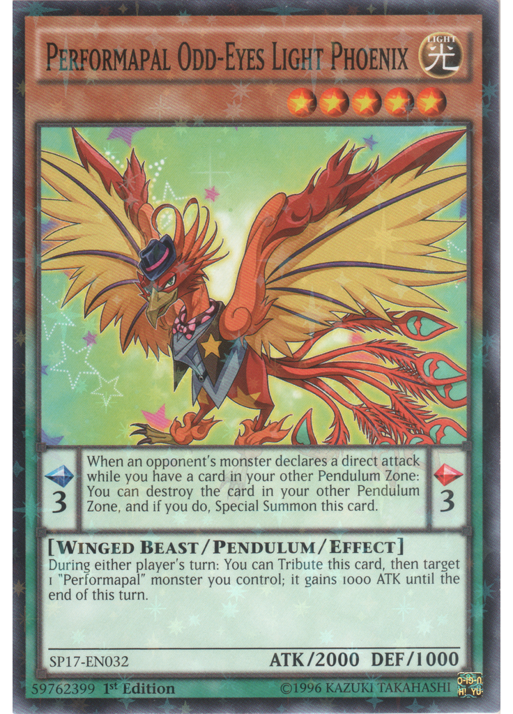 Performapal Odd-Eyes Light Phoenix (Starfoil Rare 1st Edition)