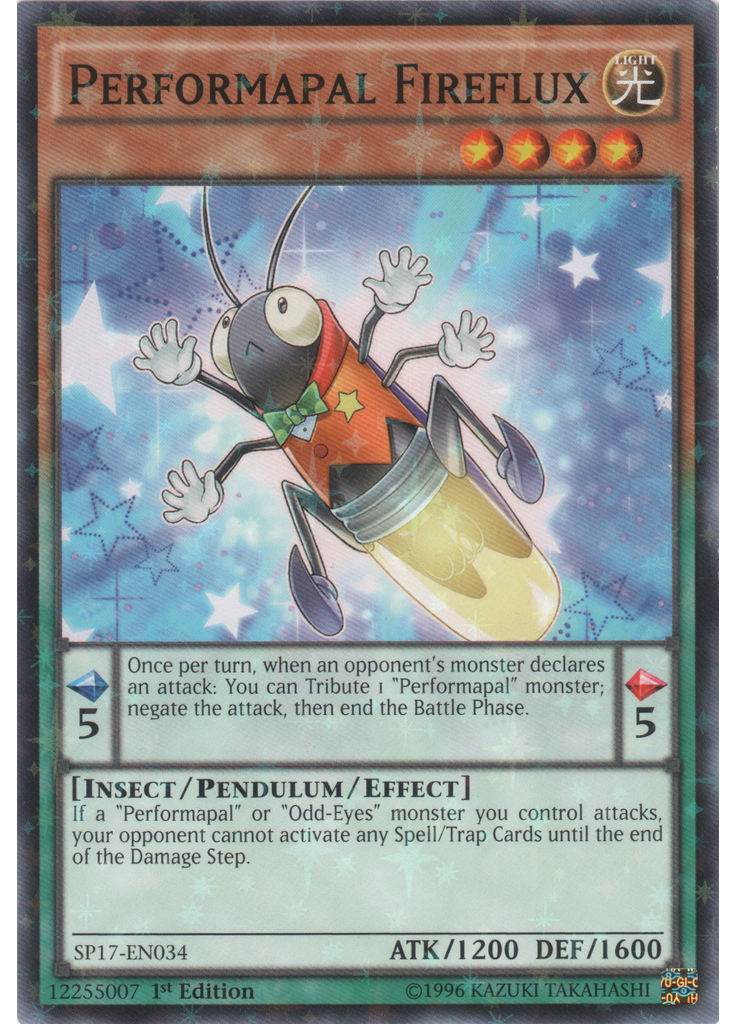 Performapal Fireflux (Starfoil Rare 1st Edition)
