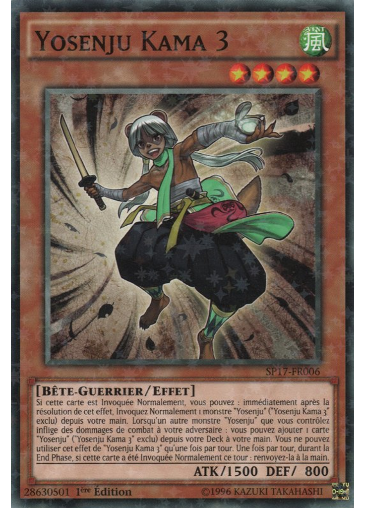 Yosenju Kama 3 (Starfoil Rare 1st Edition)