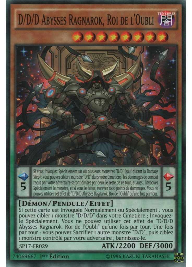 D/D/D Abysses Ragnarok, Roi de l'Oubli