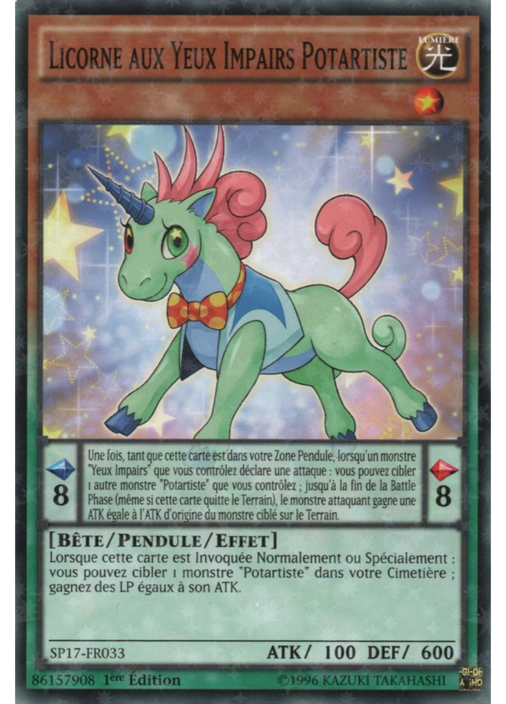 Licorne aux Yeux Impairs Potartiste (Starfoil Rare 1st Edition)