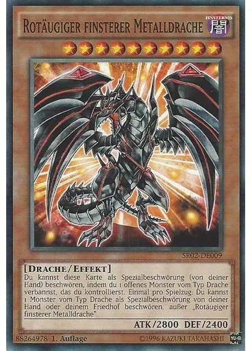 Rotäugiger finsterer Metalldrache