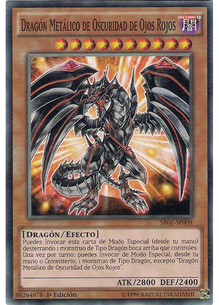 Dragón Metálico de Oscuridad de Ojos Rojos