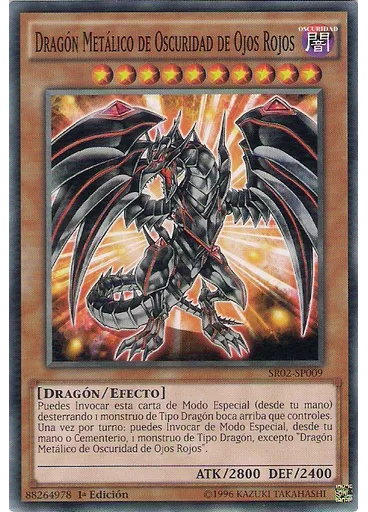 Dragón Metálico de Oscuridad de Ojos Rojos
