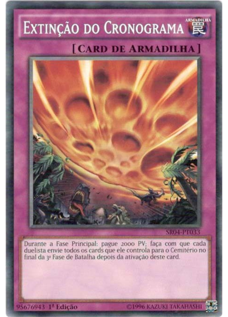 Extinção do Cronograma