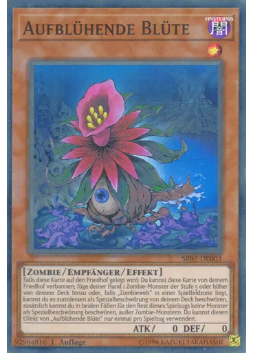 Aufblühende Blüte