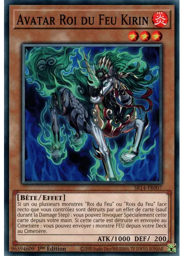 Avatar Roi du Feu Kirin — Deck de Structure : Les Rois du Feu