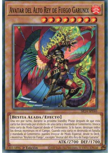 Avatar del Alto Rey de Fuego Garunix — Baraja de Estructura: Reyes de Fuego