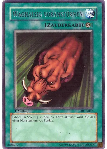Waghalsig voranstürmen