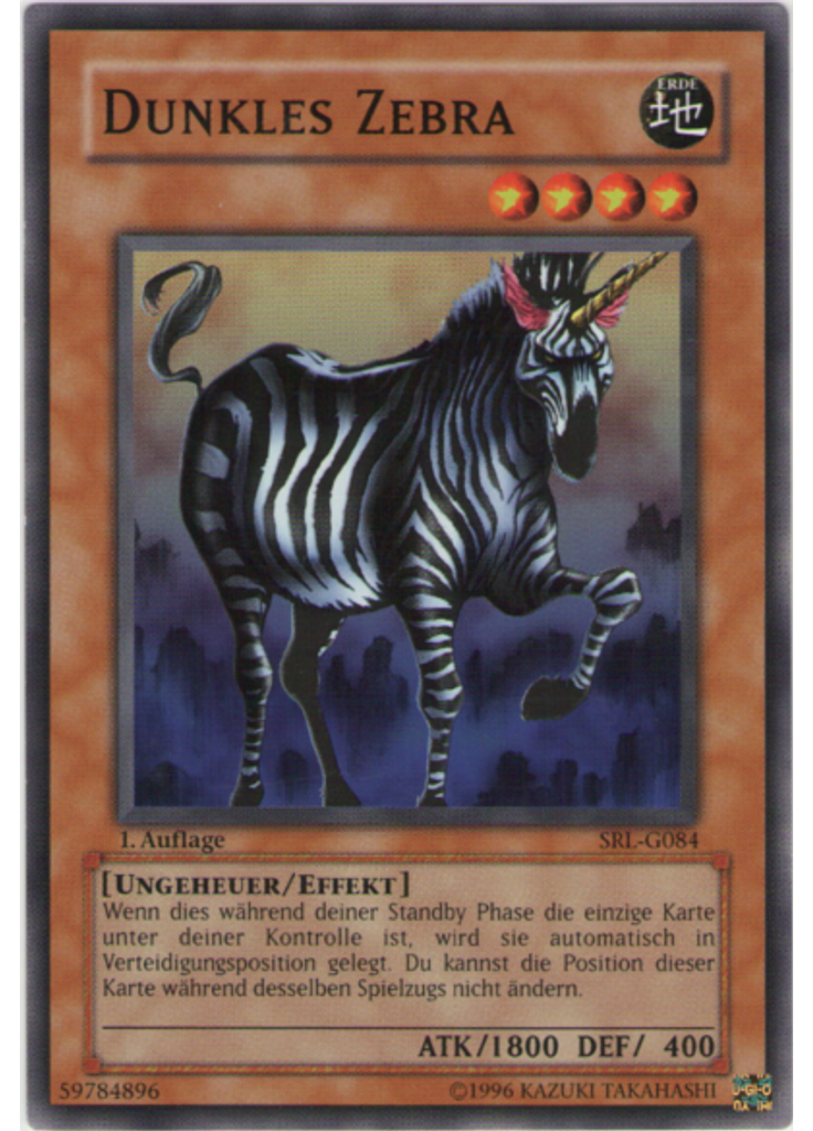 Dunkles Zebra