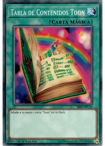 Tabla de Contenidos Toon