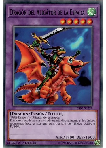 Dragón del Aligátor de la Espada — Barajas de Principiante Speed Duel: Duelistas del Mañana