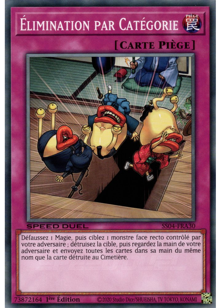 Élimination par Catégorie