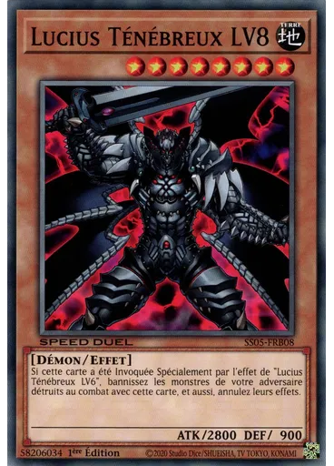 Lucius Ténébreux LV8 — Decks de Démarrage Speed Duel : Les Cauchemars Tordus