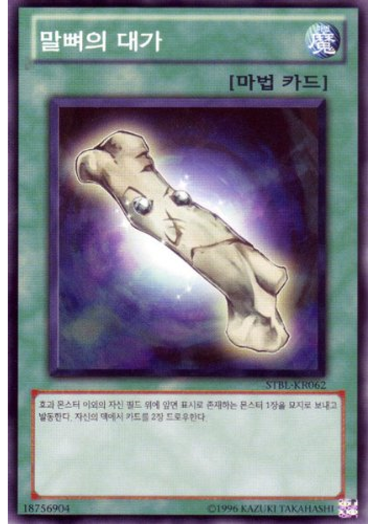 말뼈의 대가
