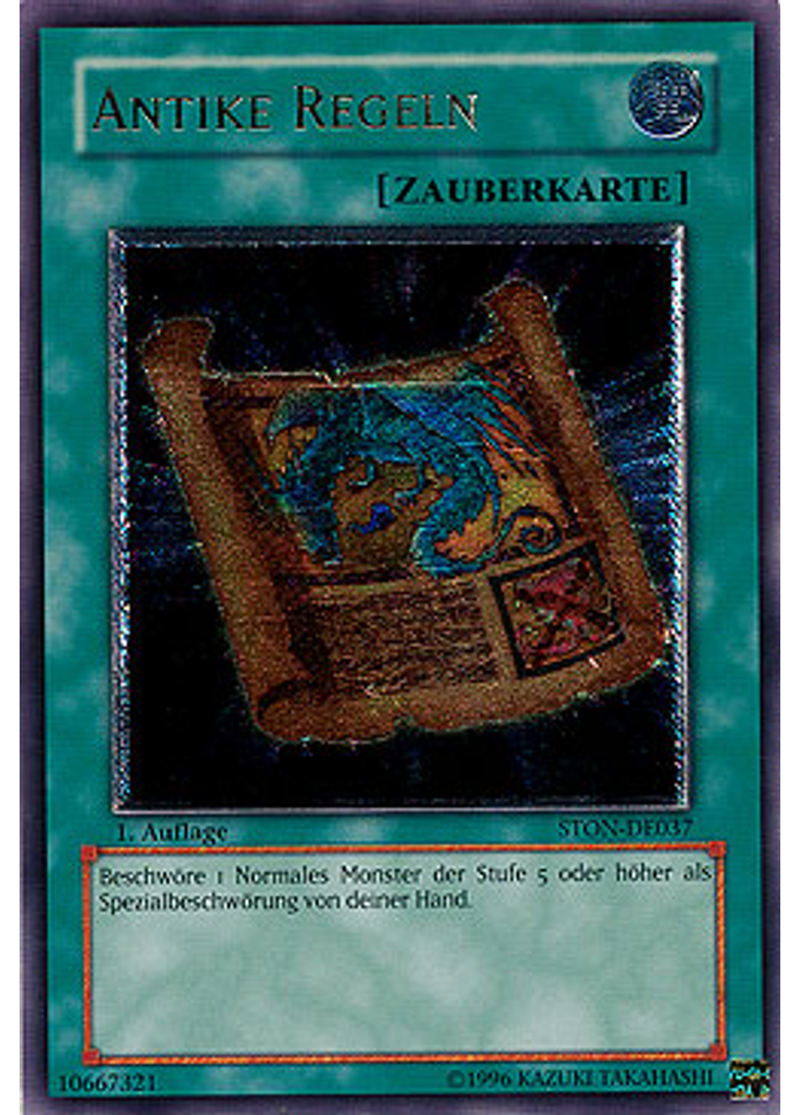 Antike Regeln (Ultimate Rare 1st Edition)