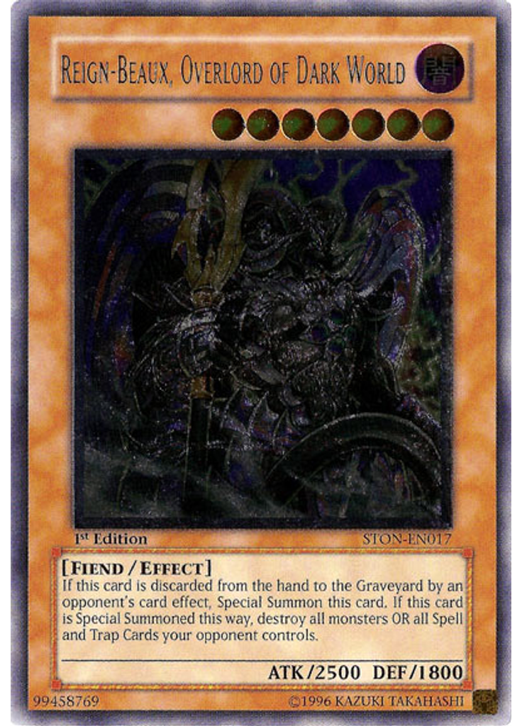 Reign-Beaux, Overlord of Dark World (Ultimate Rare 1st Edition)