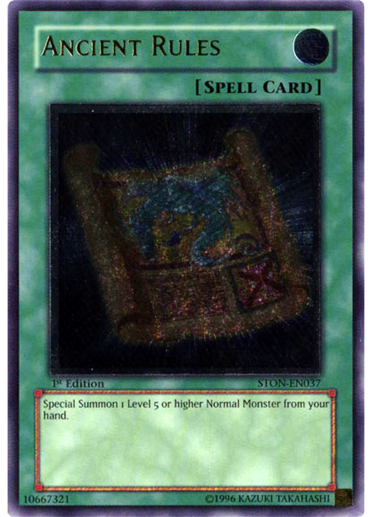 Ancient Rules (Ultimate Rare 1st Edition)
