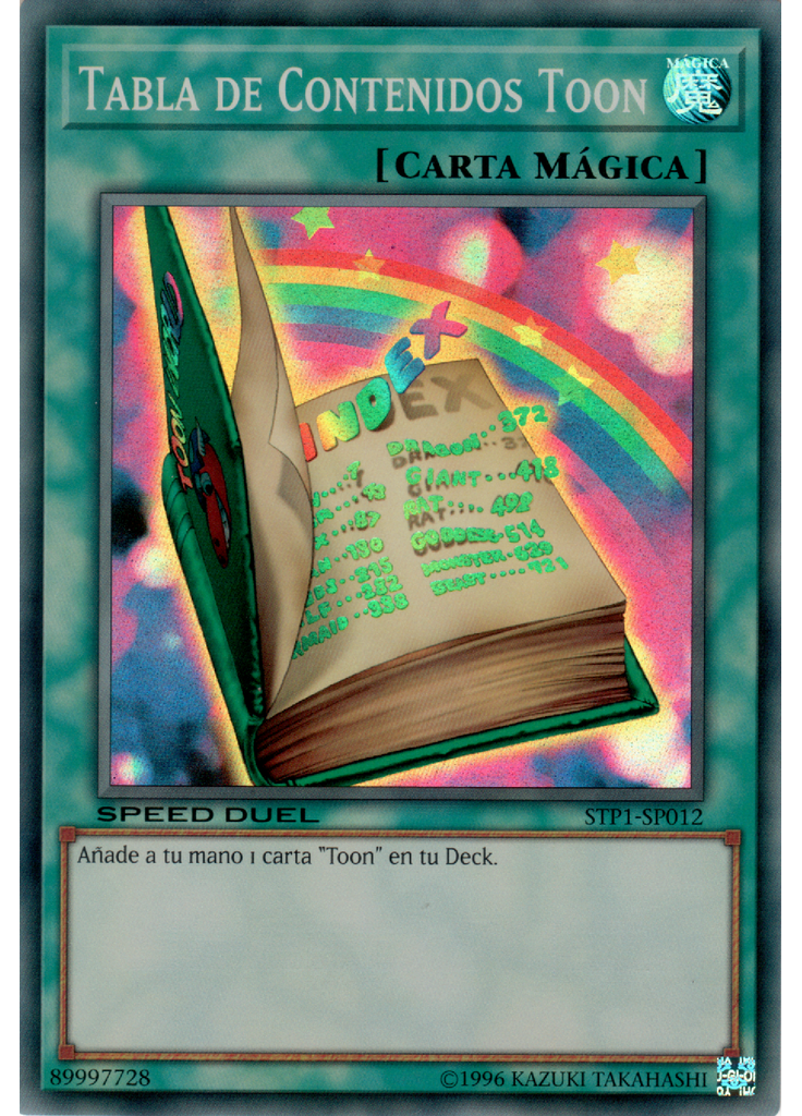 Tabla de Contenidos Toon