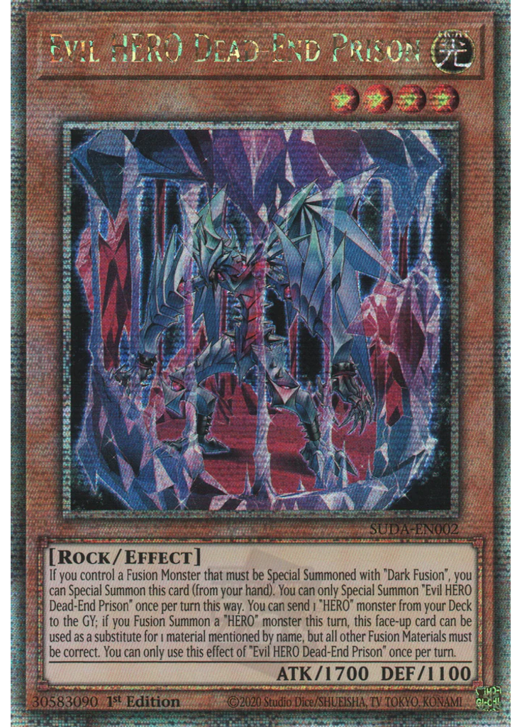 Evil HERO Dead-End Prison (Quarter Century Secret Rare 1st Edition)