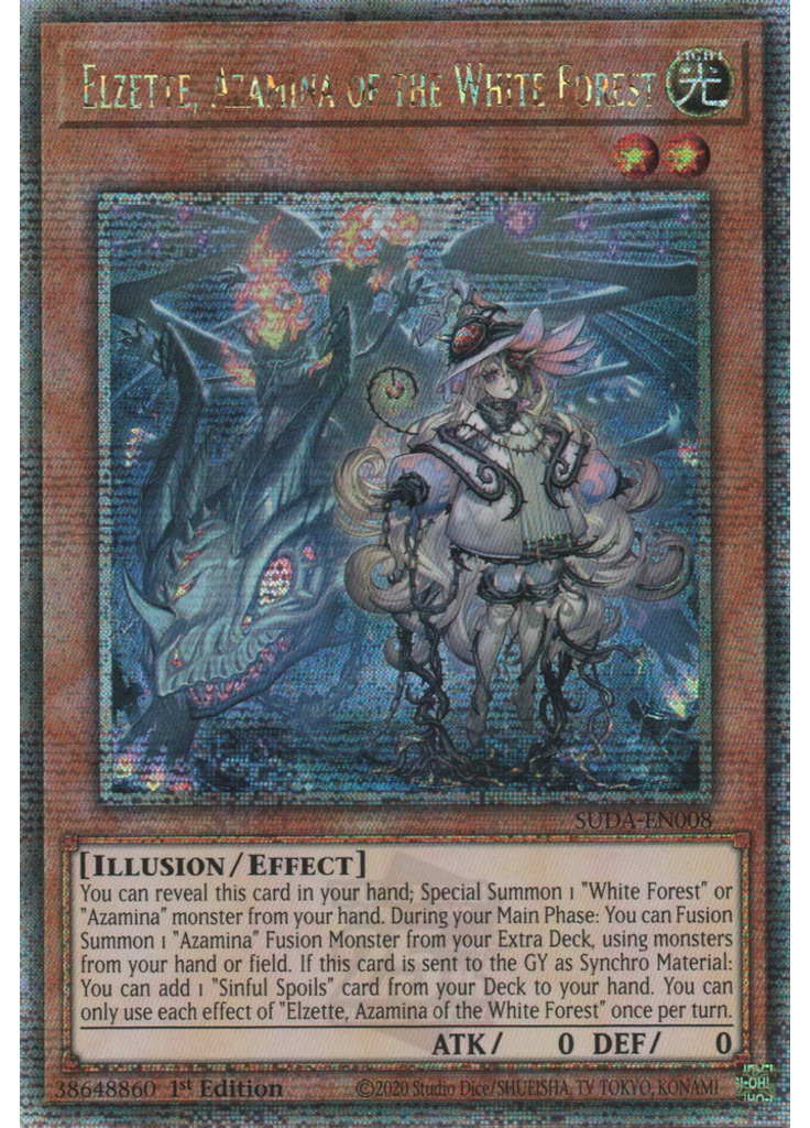 Elzette, Azamina of the White Forest (Quarter Century Secret Rare 1st Edition)