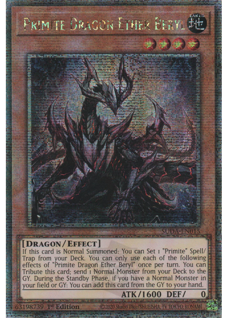 Primite Dragon Ether Beryl (Quarter Century Secret Rare 1st Edition)