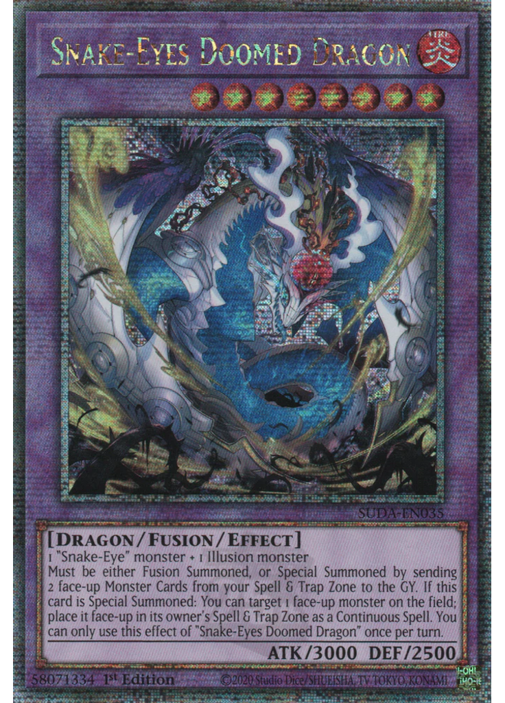Snake-Eyes Doomed Dragon (Quarter Century Secret Rare 1st Edition)