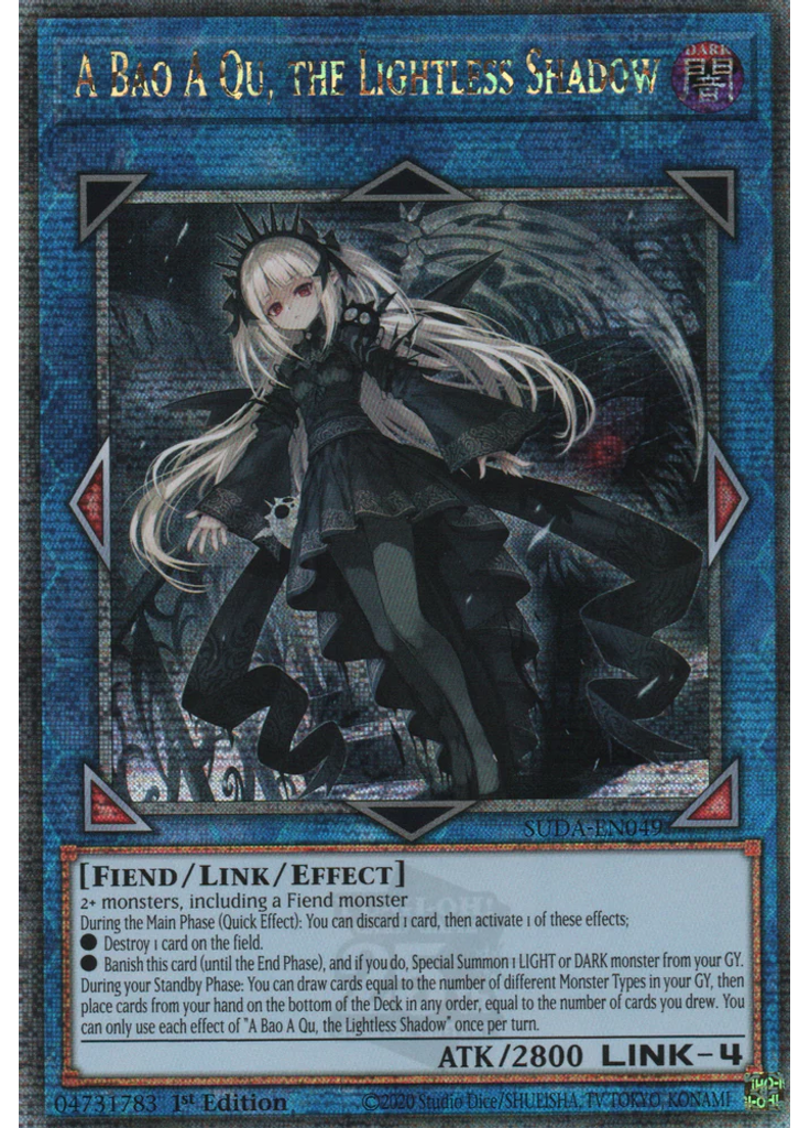 A Bao A Qu, the Lightless Shadow (Quarter Century Secret Rare 1st Edition)