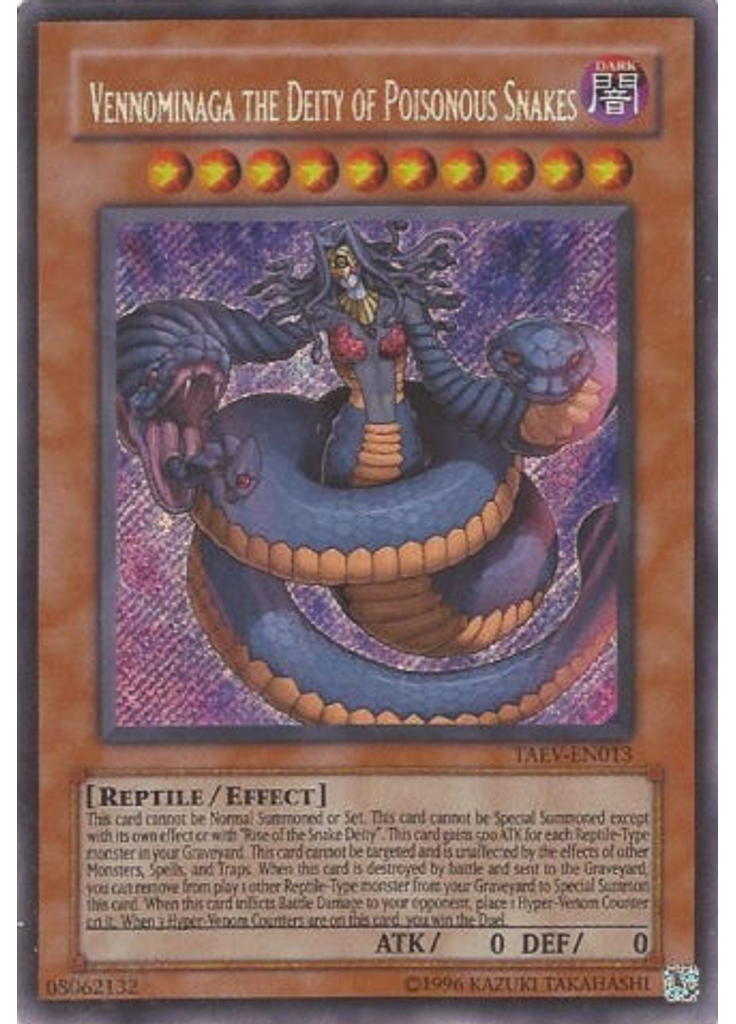 Vennominaga the Deity of Poisonous Snakes (Secret Rare Unlimited)